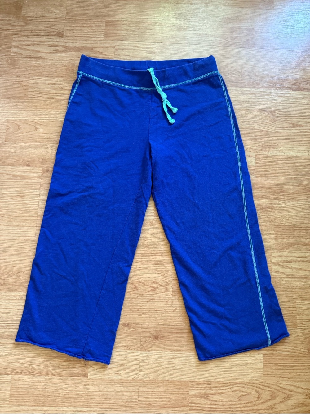 Vintage Y2K Xhilaration Royal Blue Teal Cropped Lounge Pants Small